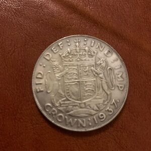 1937 Crown Coin Rare vintage